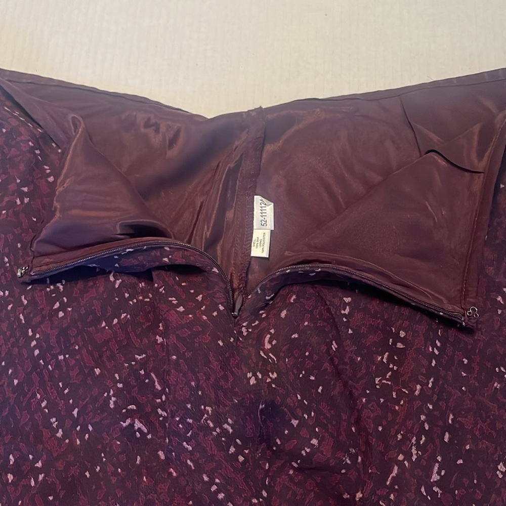 Ann Taylor Silk Purple Ruffle Skirt Size 16 - Picture 11 of 15